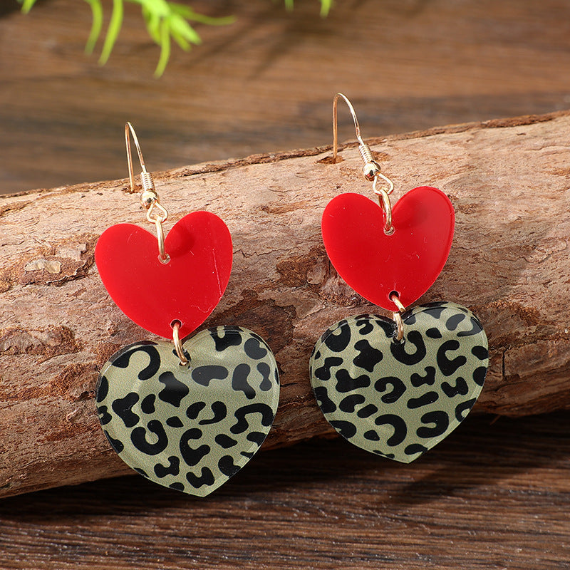 Vintage Heart Acrylic Earrings - product image 4