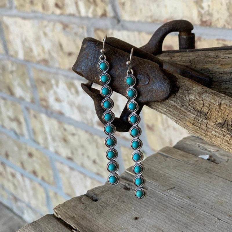 Turquoise Boho Vintage Earrings - product image 6