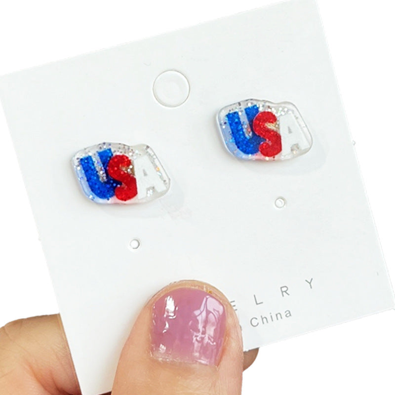 Supply Earrings for Independence Day - Small - Exquisite - Shiny - product image 10