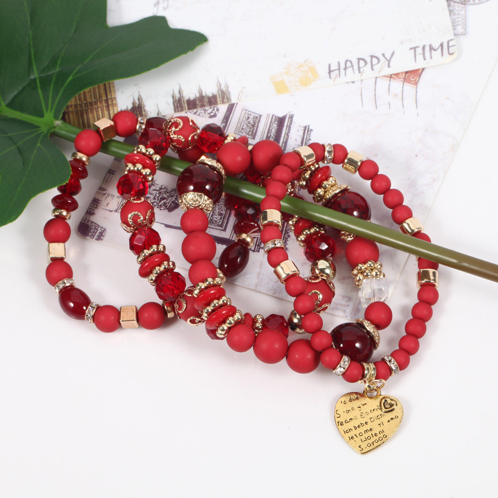 Boho Heart Cross Beaded Crystal Necklace for Women - product image 20
