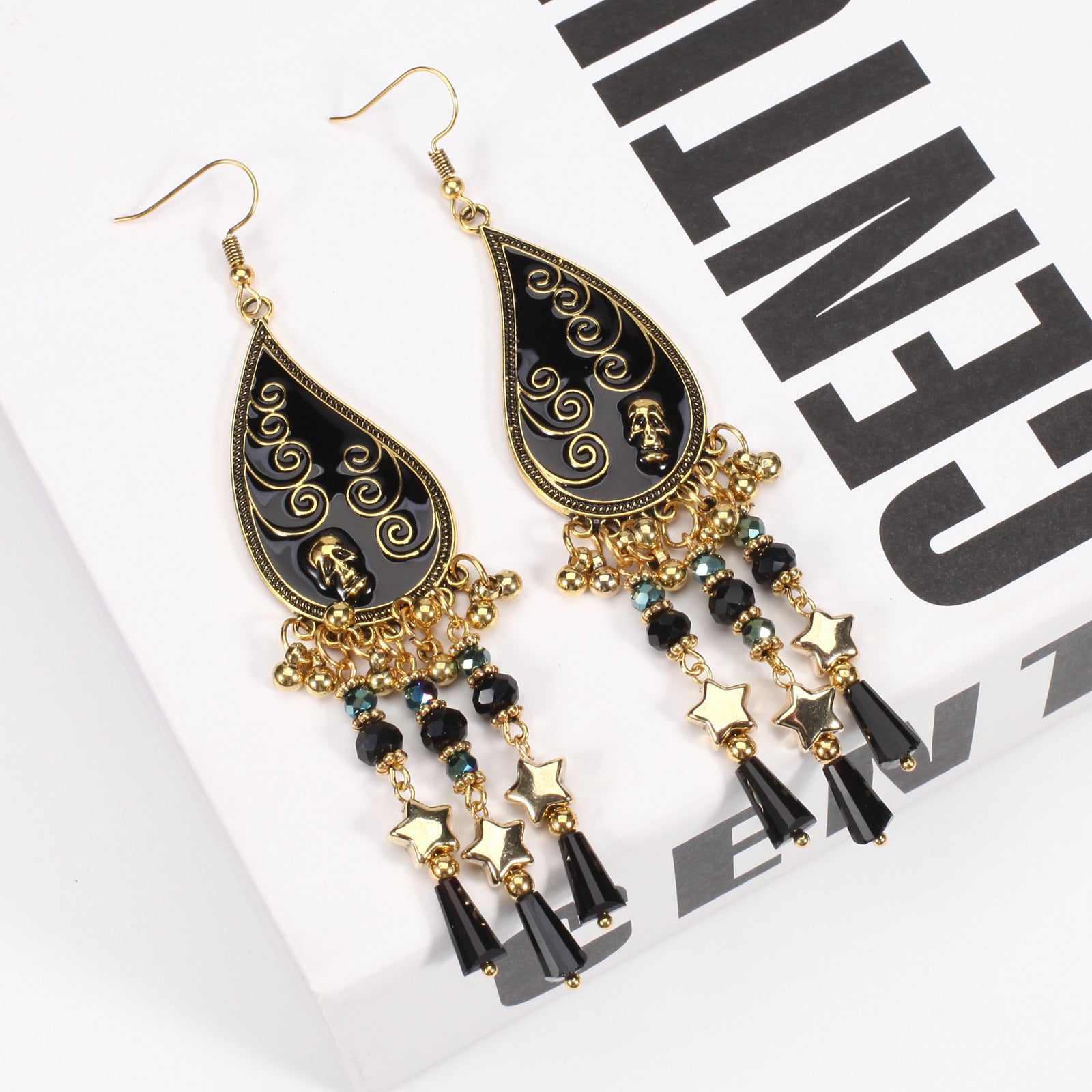 Halloween Earrings Pumpkin Hat Ghost Skull Bat Spider Web Pattern Earrings - product image 17