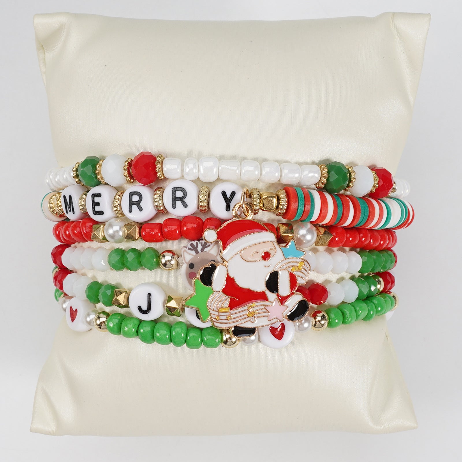 Christmas Bracelet Set Holiday Accessories Snowman Santa Claus Reindeer - product image 43
