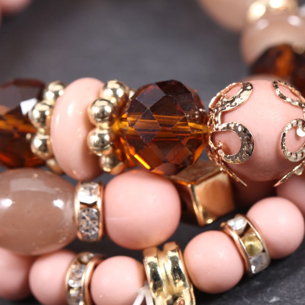 Boho Heart Cross Beaded Crystal Necklace for Women - product image 3
