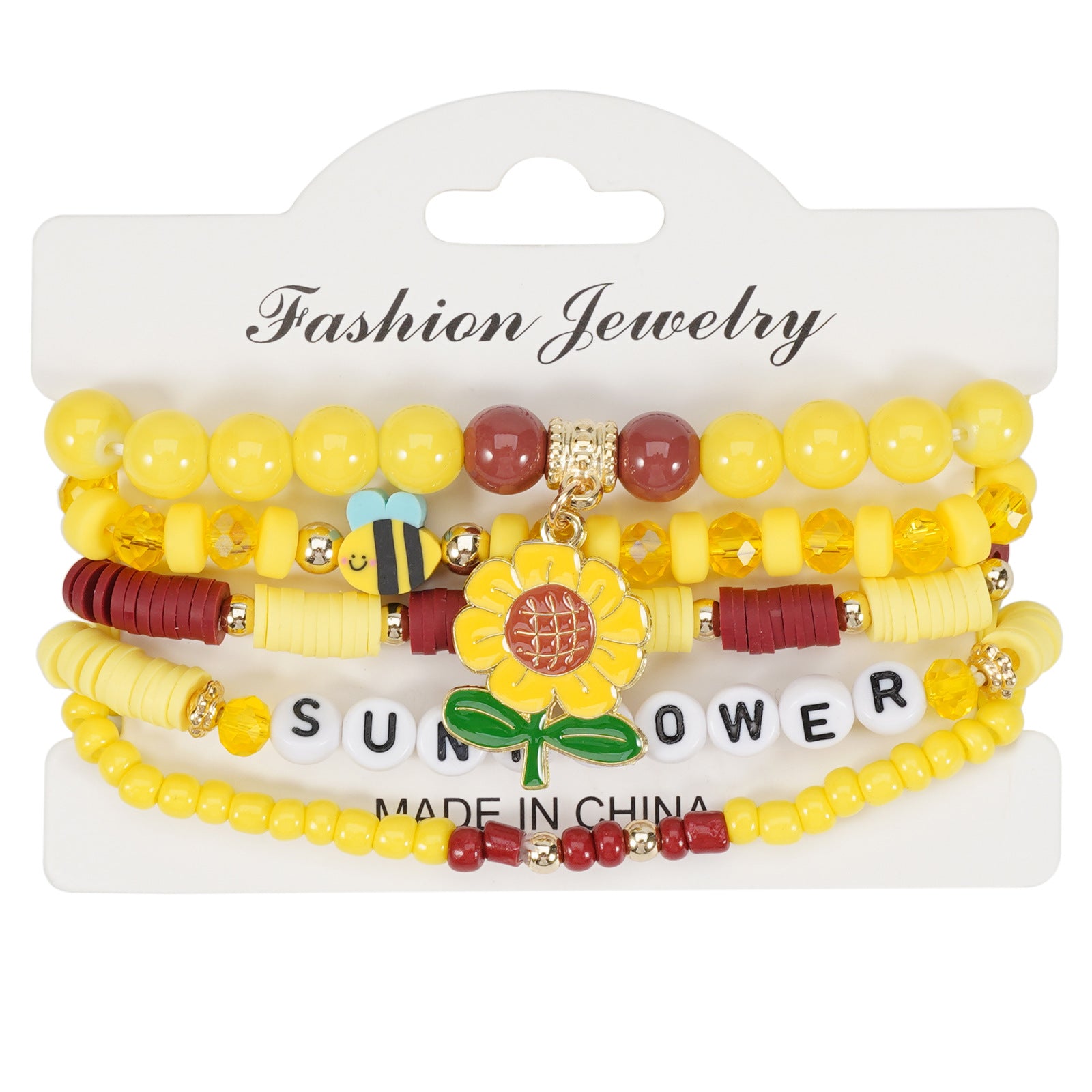 Floral Cross Bee Beaded Necklace - product image 7