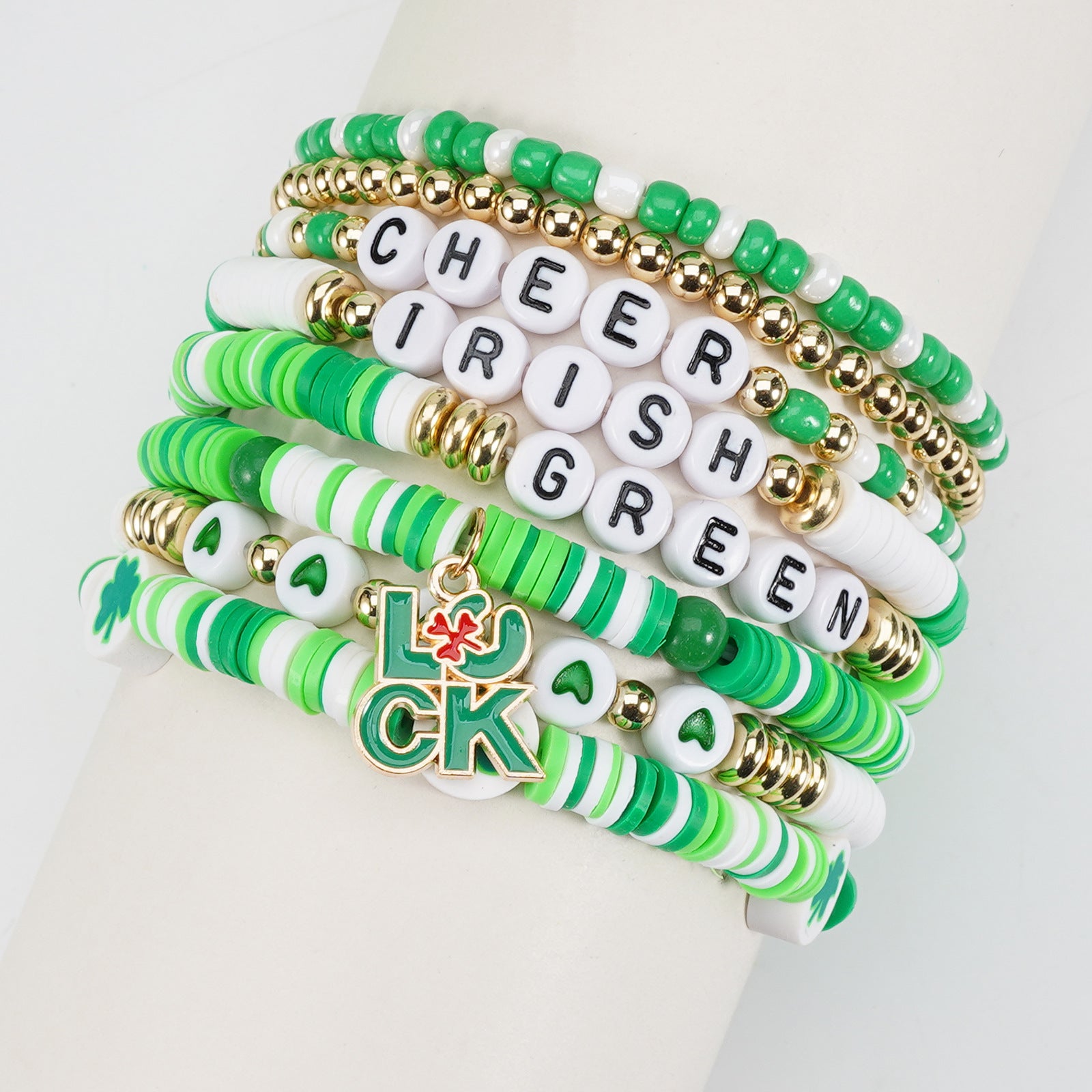 Irish St. Patrick's Day Bracelet Party Parade Green Lucky Clover Pendant Soft - product image 4