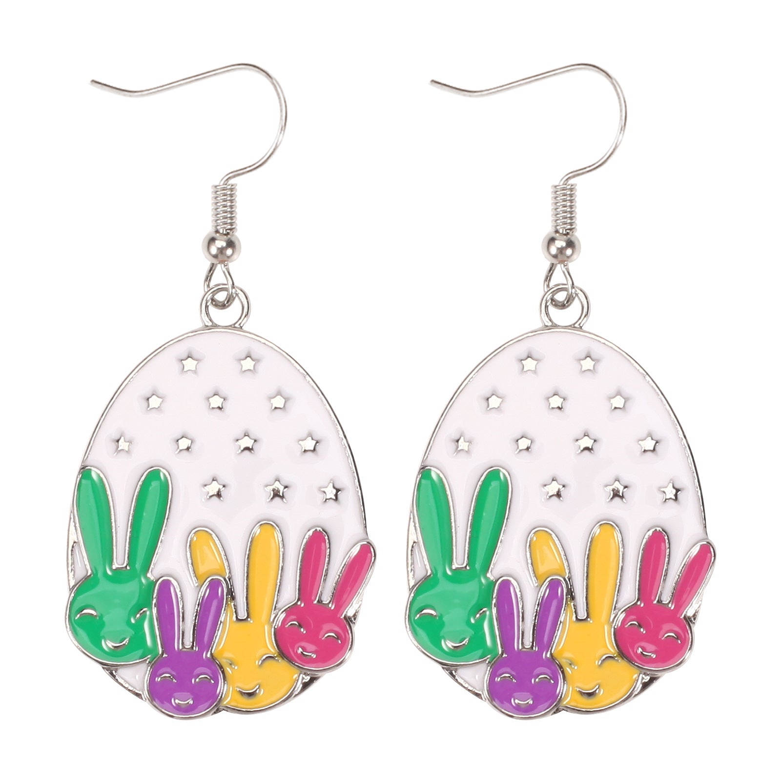 Easter Earrings Cartoon Cute Rabbit Easter Egg Carrot Earrings Spring Holiday - product image 4