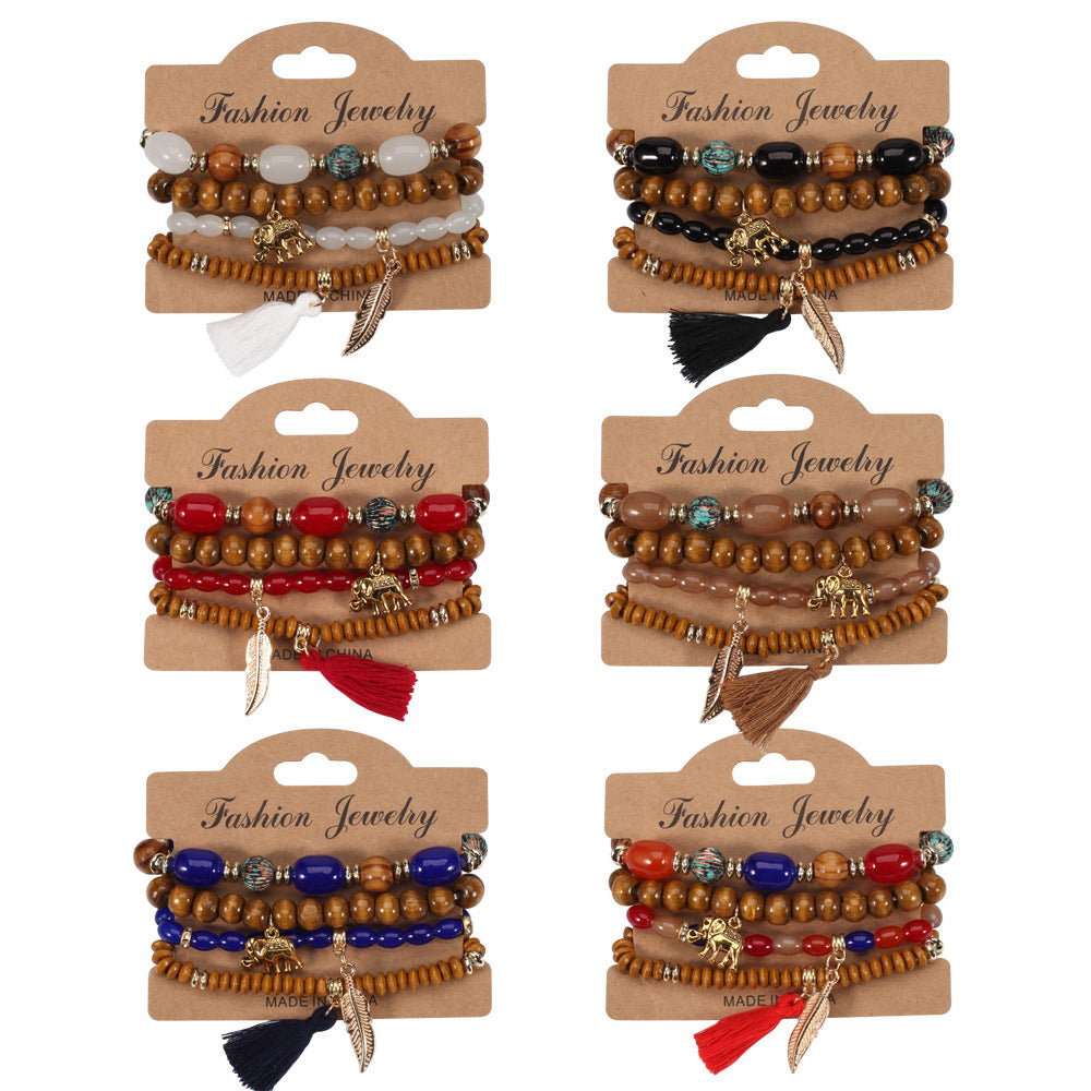 Boho Wood Beaded Necklace - product image 1