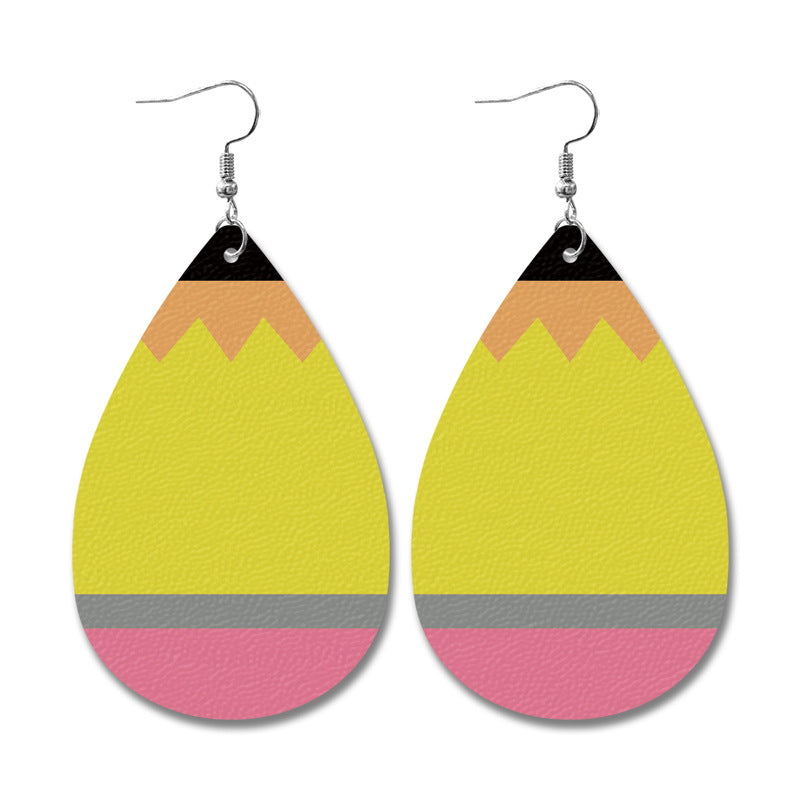 Vintage Cross Leather Earrings - product image 5