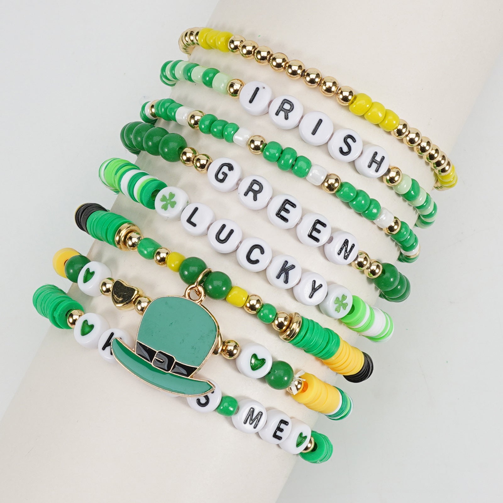 Irish St. Patrick's Day Bracelet Party Parade Green Lucky Clover Pendant Soft - product image 14