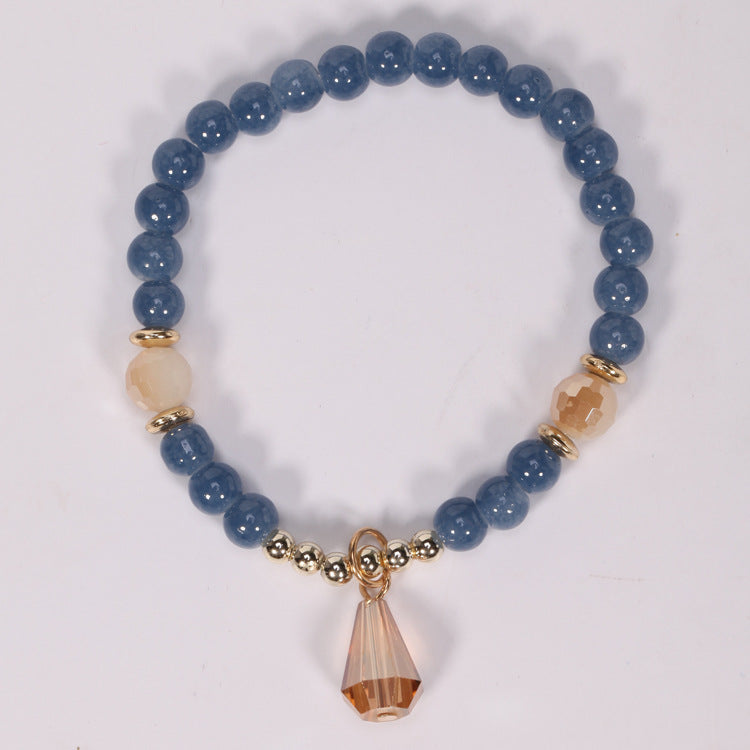 Women's Bracelets Multi-layered Glass Stone Bracelet Fabric Tassel Bracelet - product image 12