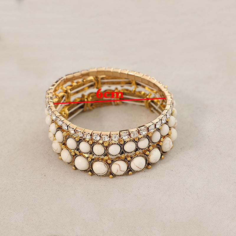 Turquoise Boho Vintage Crystal Bracelet - product image 11