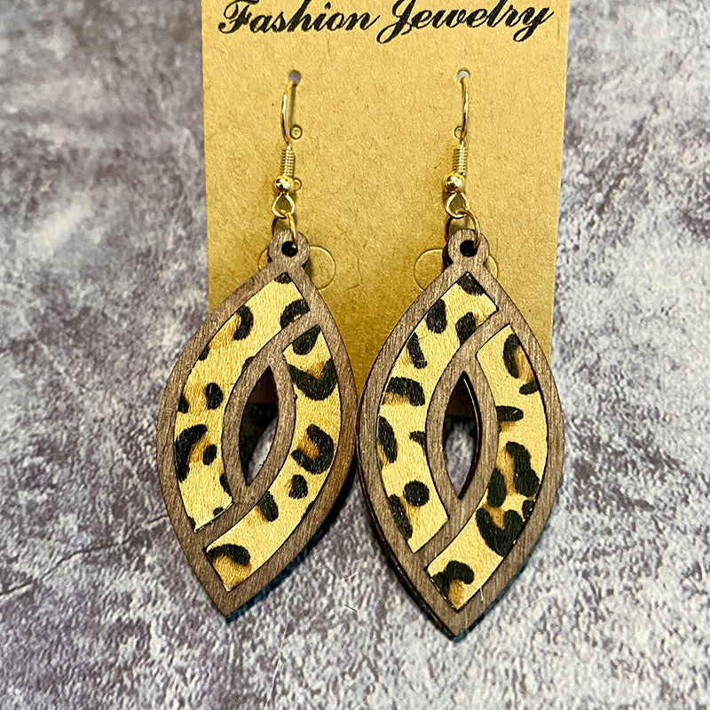 Western Vintage Cross Leather Earrings - product image 9