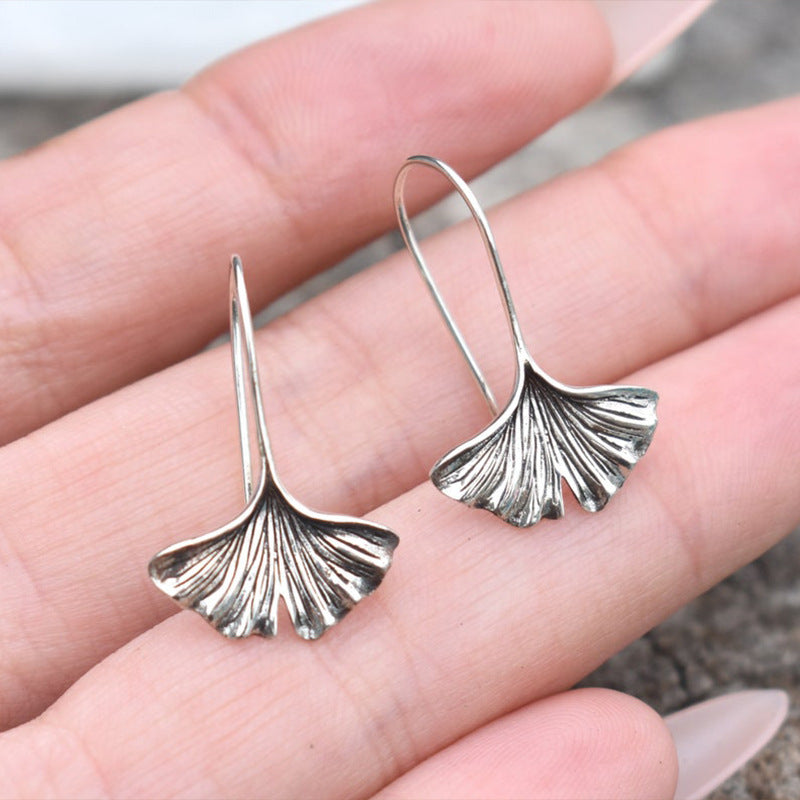 Forest-style Fresh Ginkgo Leaf Earrings - Ear Hooks for Women - Niche - - product image 1