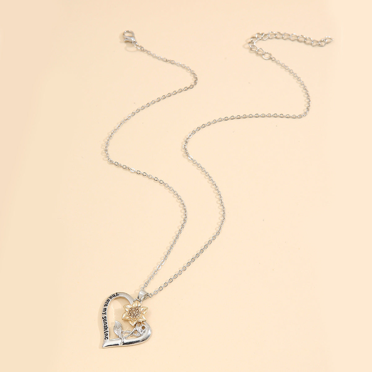 Floral Heart Cross Necklace for Women - product image 4