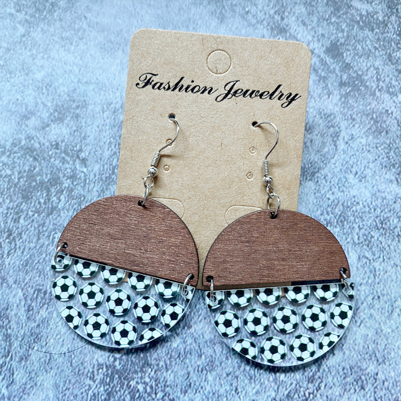 Cross Wood Acrylic Earrings - product image 8
