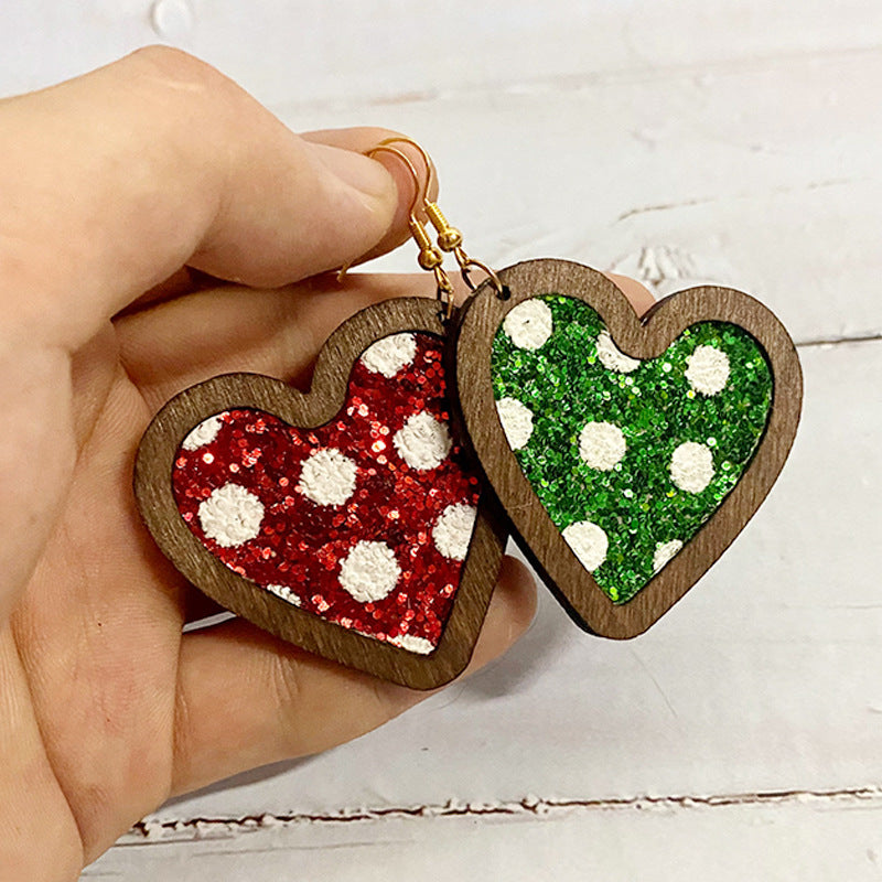 Vintage Heart Leather Earrings - product image 3