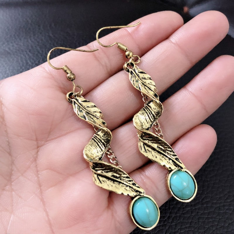 Turquoise Boho Vintage Earrings - product image 5