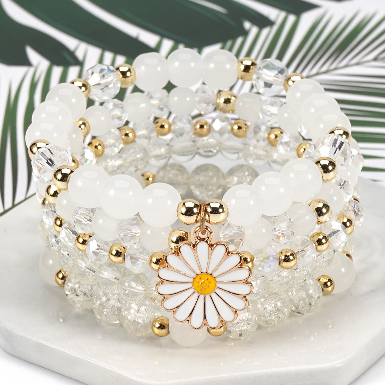 Boho Floral Cross Beaded Crystal Necklace - product image 15