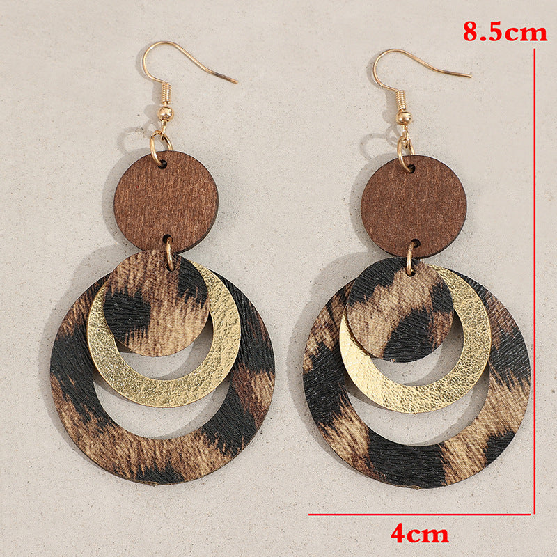 Vintage Leather Earrings for Women - product image 5