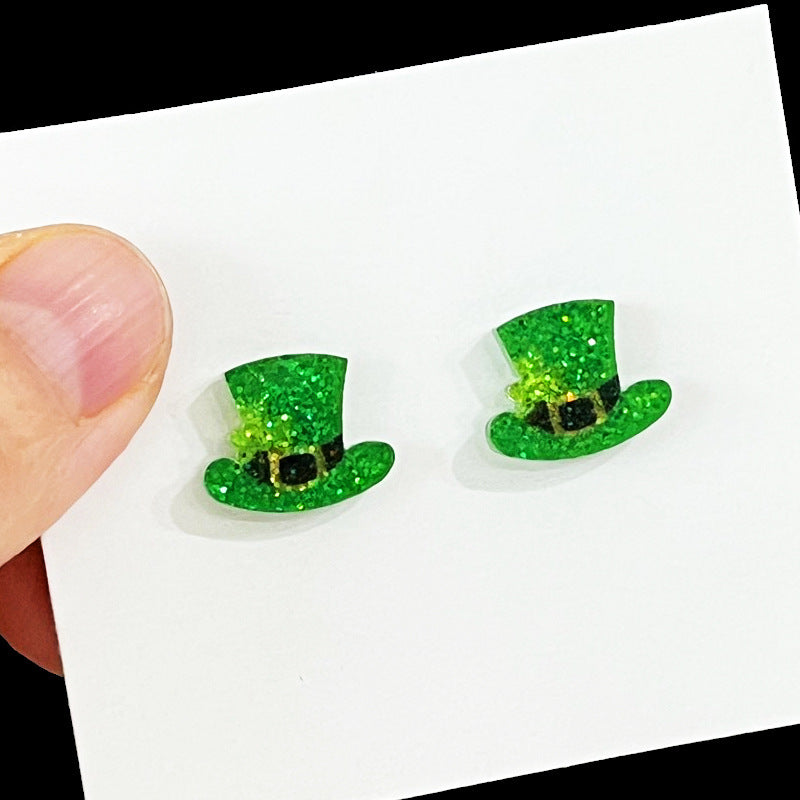 Supply Women's Earrings - Exquisite and Sparkling Green Lucky Clover Rainbow - product image 7