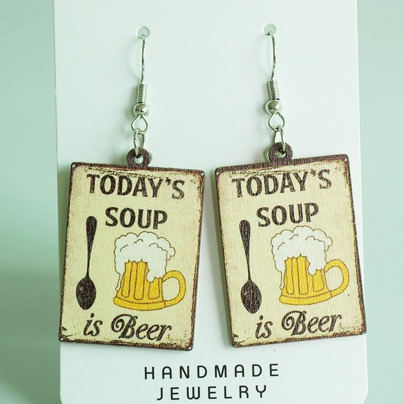 Cross Wood Earrings - product image 25