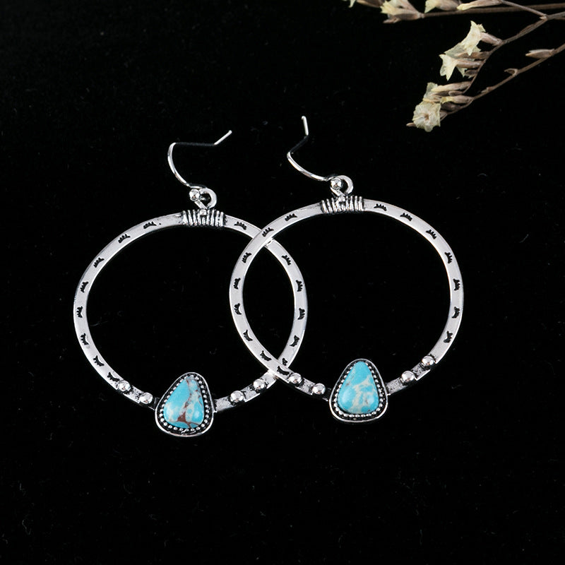 Turquoise Vintage Cross Earrings - product image 9