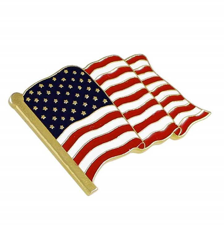 Jewelry Brooch: American-style World Map Brooch with Enamel Finish - Made of - product image 1