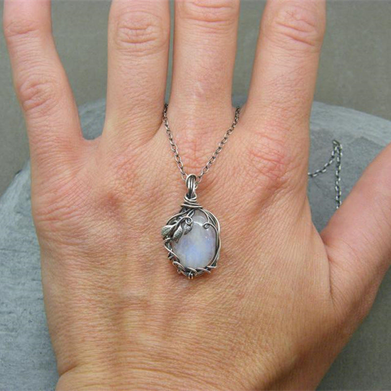 Accessories 复古缠绕月光石项链女性时尚珠宝女孩的礼物 - product image 4