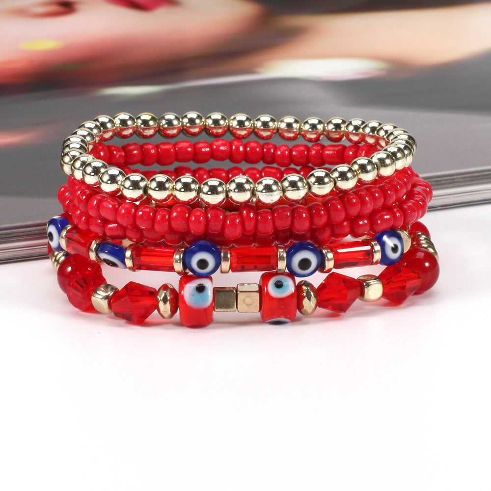 Boho Cross Beaded Bracelet for Women