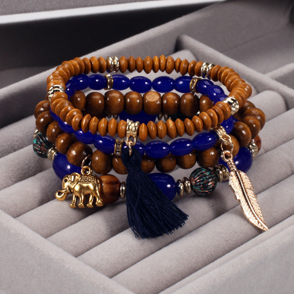 Boho Wood Beaded Necklace - product image 22