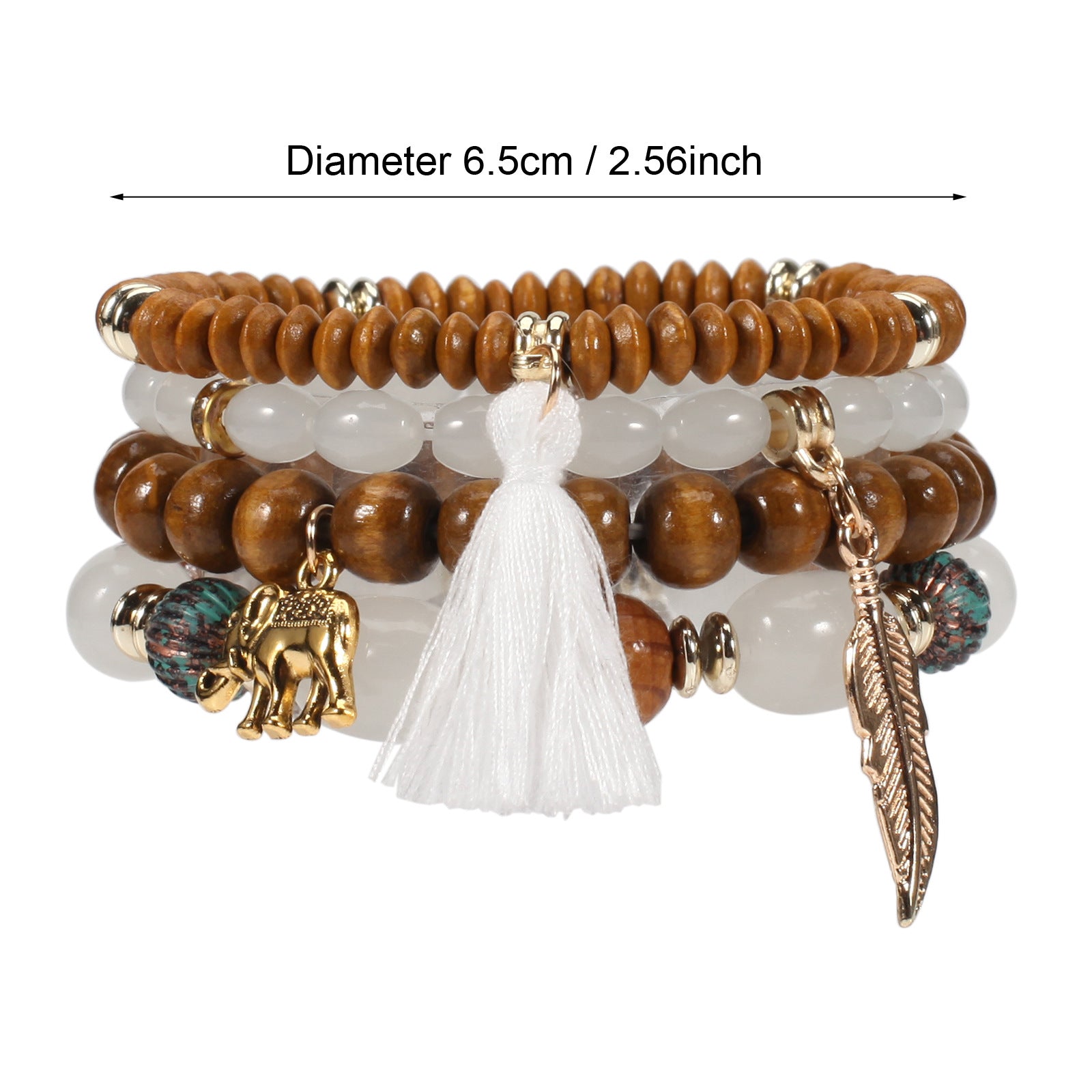 Boho Wood Beaded Necklace - product image 3