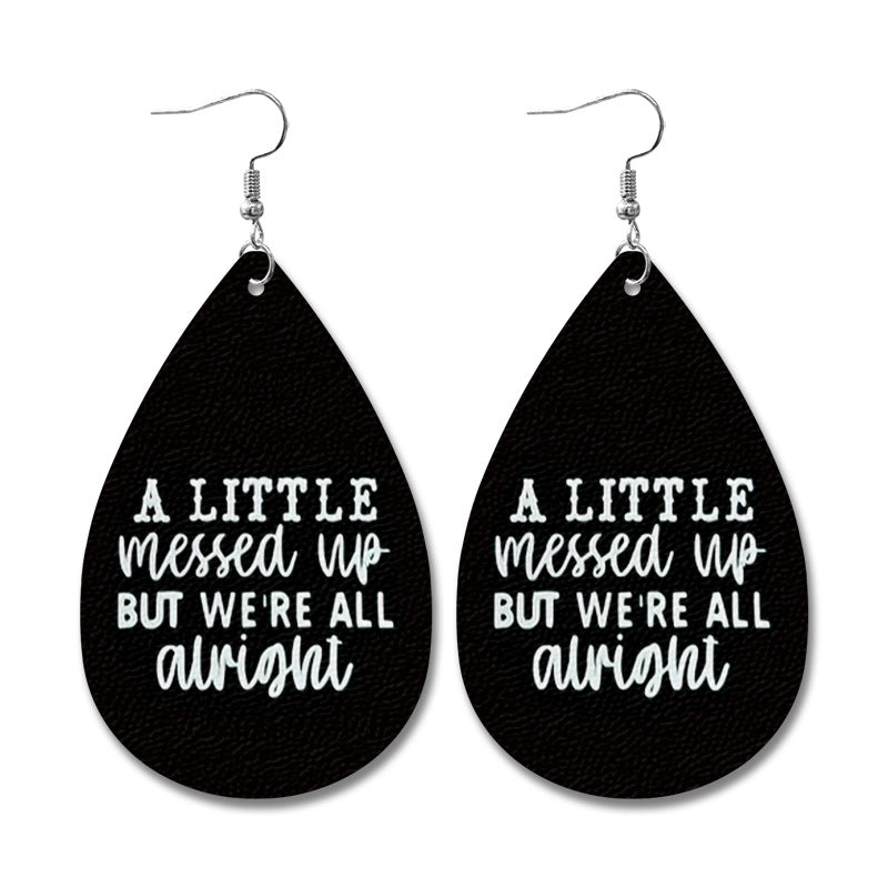 Vintage Cross Leather Earrings - product image 9