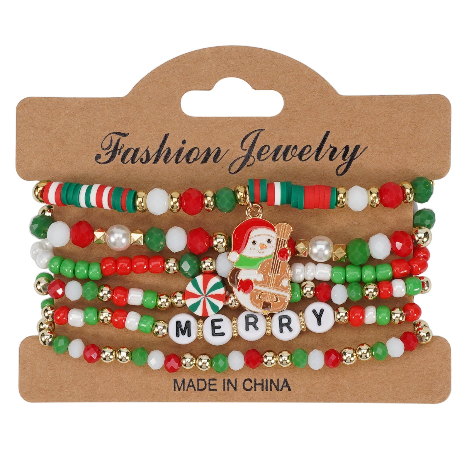 Christmas Bracelet Set Holiday Accessories Snowman Santa Claus Reindeer - product image 9