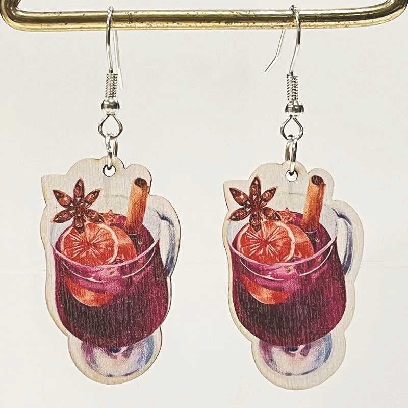 Vintage Cross Wood Earrings - product image 15
