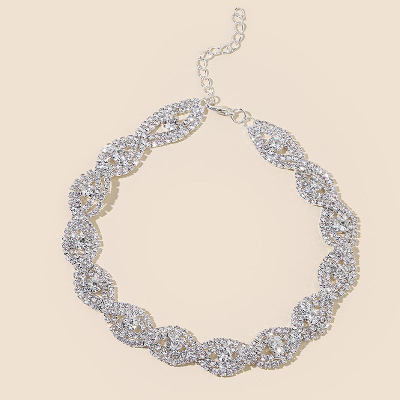 Crystal Leaf Tennis Necklace for Women - product image 6