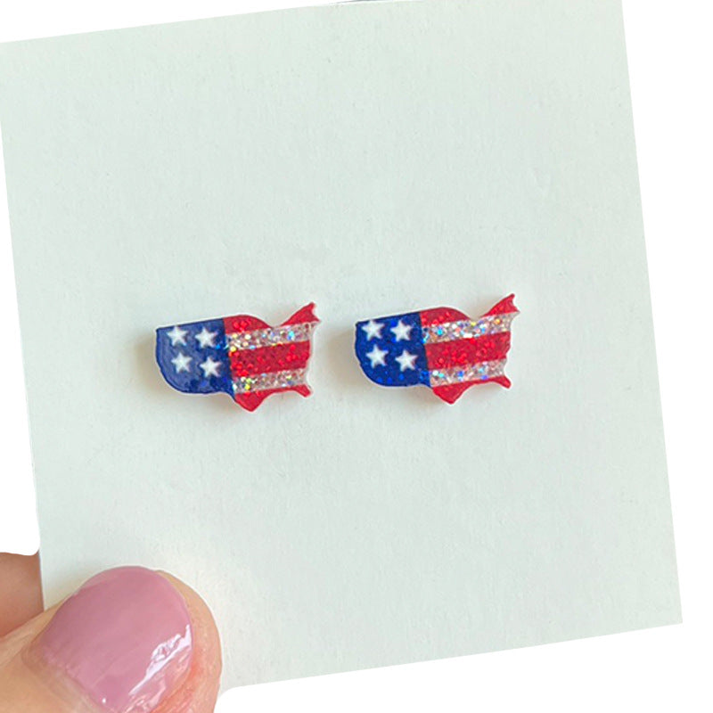 Supply Earrings for Independence Day - Small - Exquisite - Shiny - product image 7