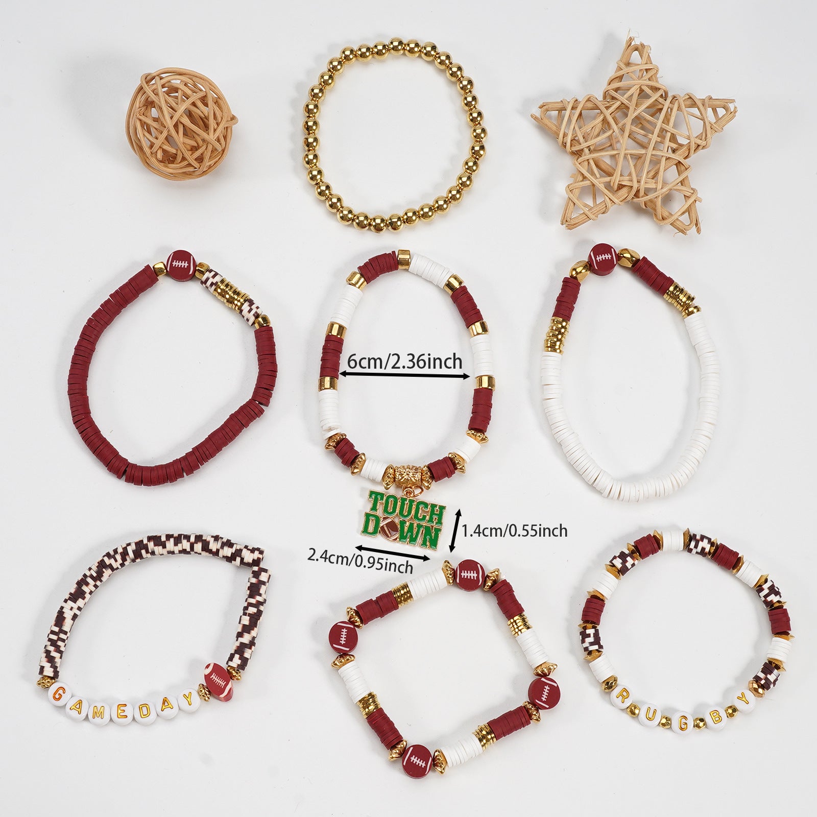 Football Bracelet Game Day Bracelet Game Day Football Mom Fan Wristband for - product image 2