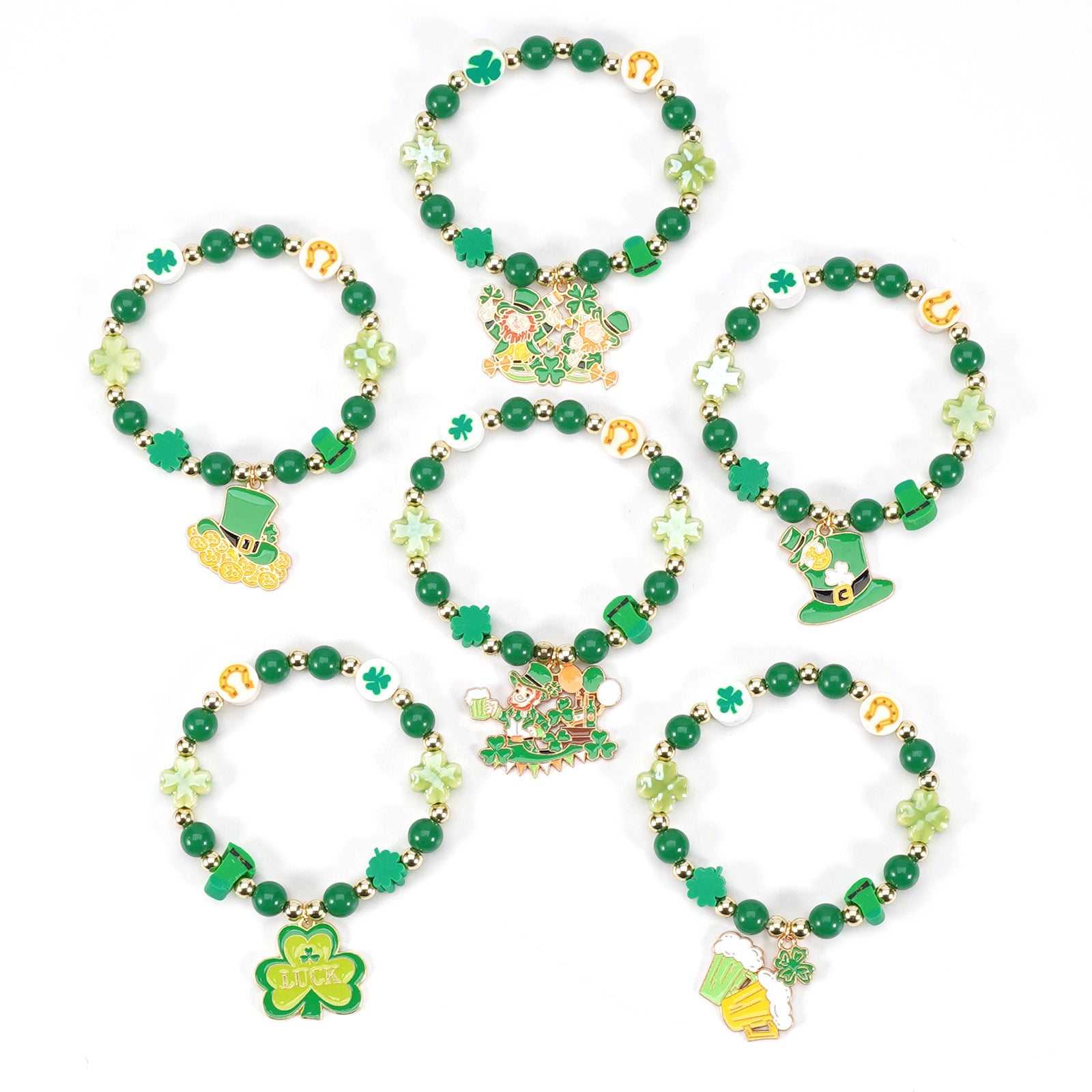 St. Patrick's Day Bracelet with A Fresh Green Clover Pendant and Lucky Letter - product image 22