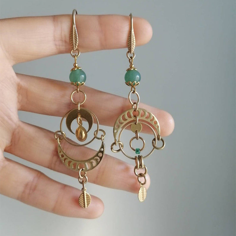 Vintage Moon Cross Earrings - product image 1