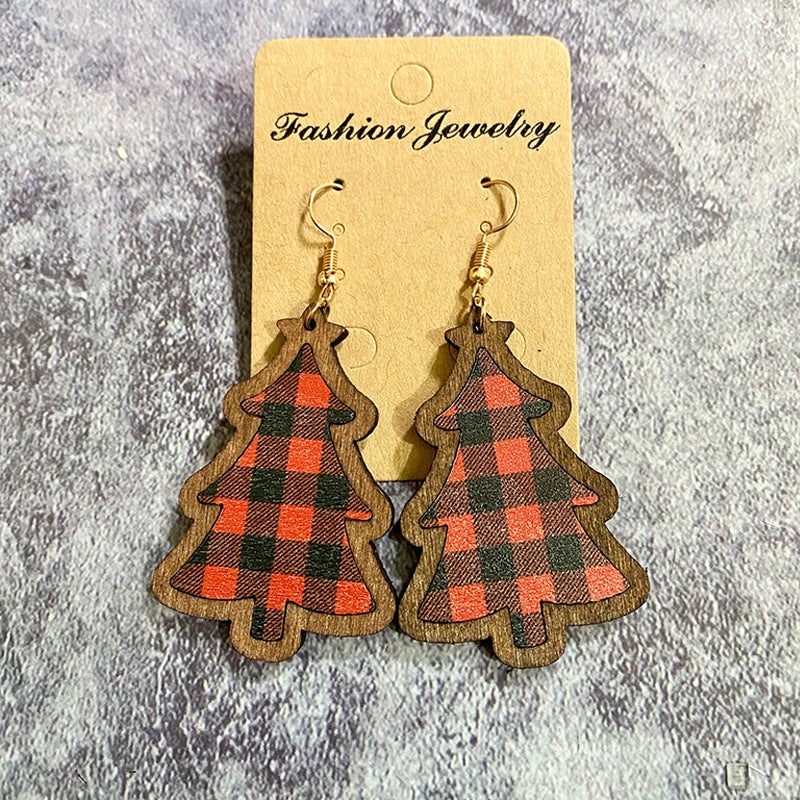 Vintage Cross Wood Earrings - product image 8