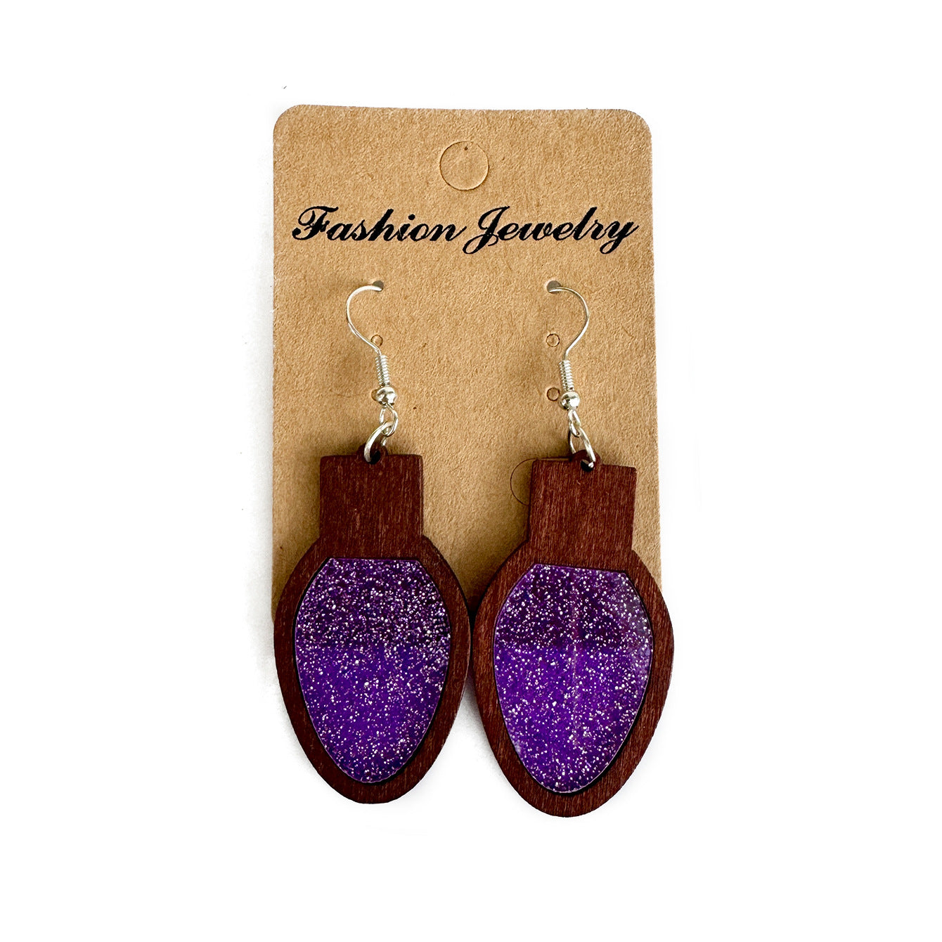 Cross Wood Acrylic Earrings - product image 6