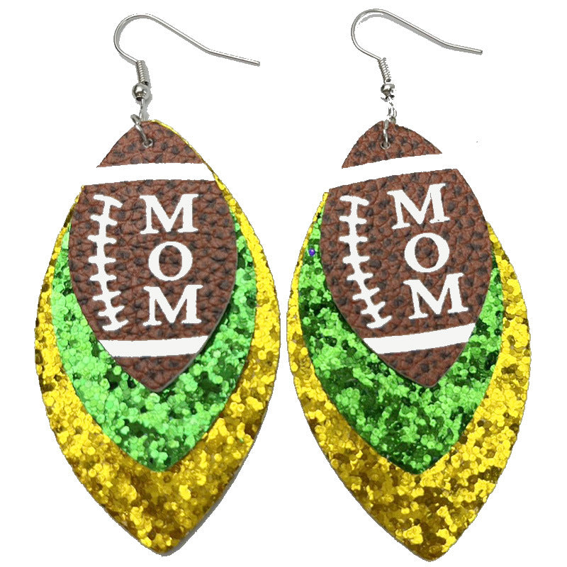 Cross Leather Earrings