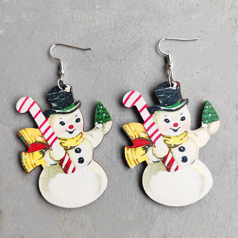 Christmas Earrings: Santa Claus - Gnome - Snowman - Red and Black Plaid - - product image 10