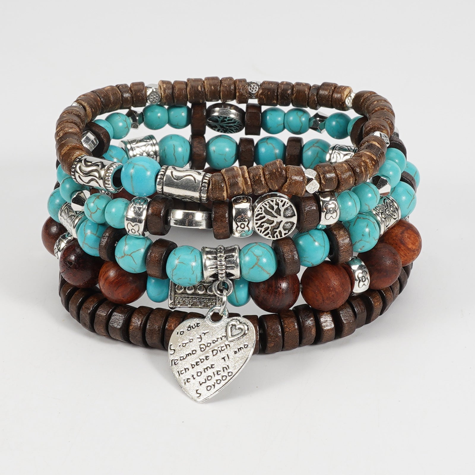 Heart Cross Wood Bracelet - product image 2