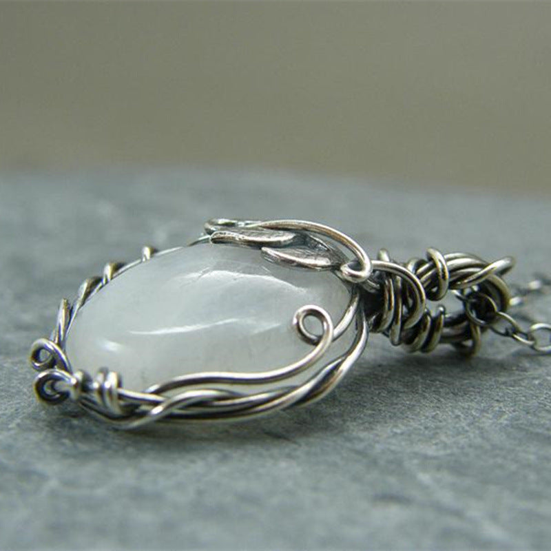 Accessories 复古缠绕月光石项链女性时尚珠宝女孩的礼物 - product image 3