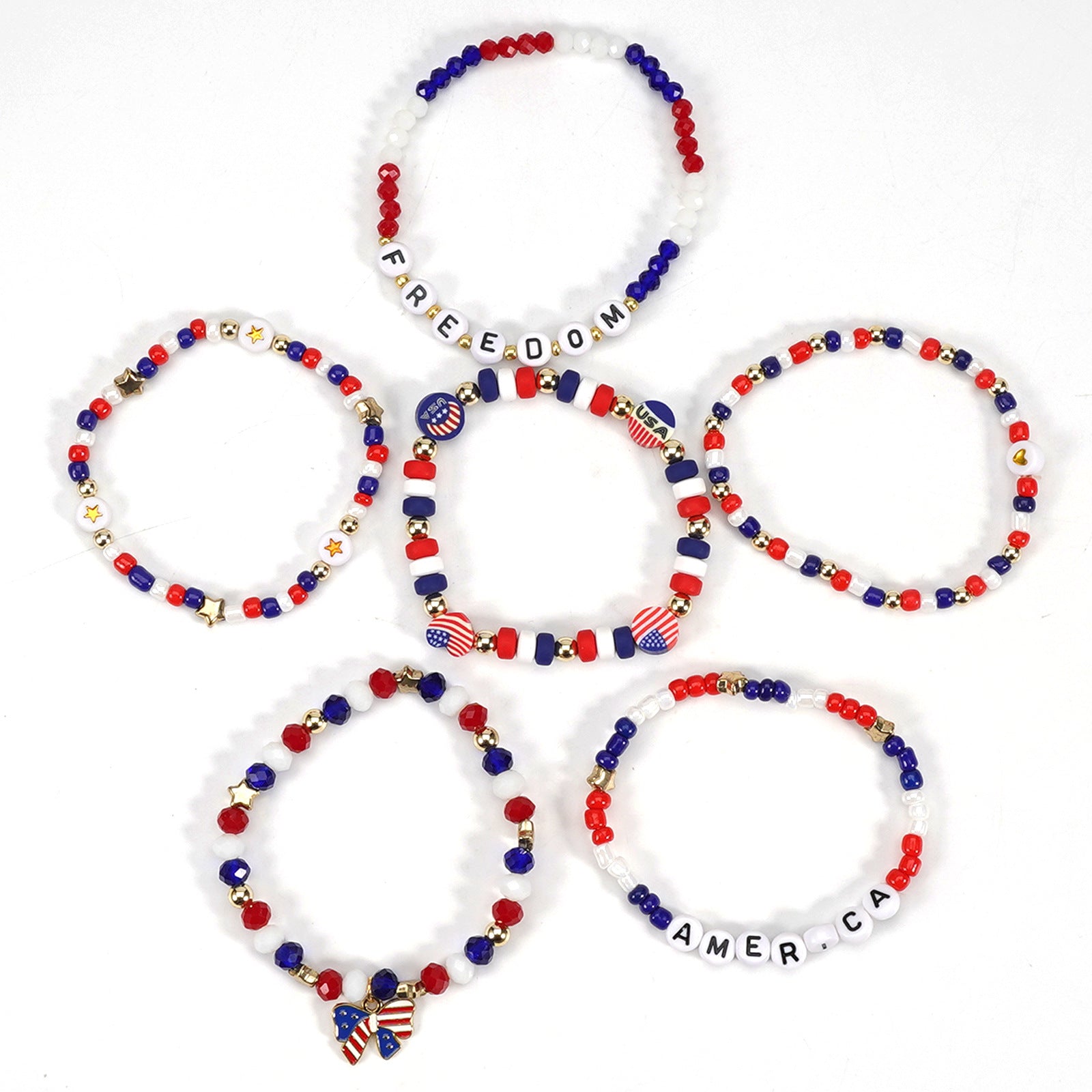 Cross Flag Beaded Bracelet