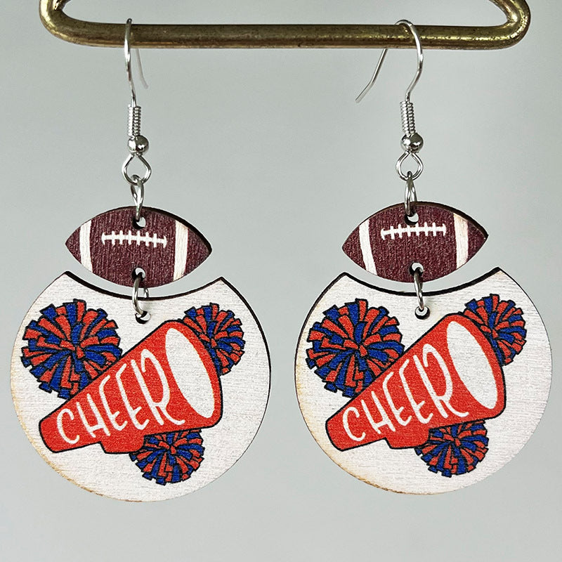 Geometric Cross Wood Earrings