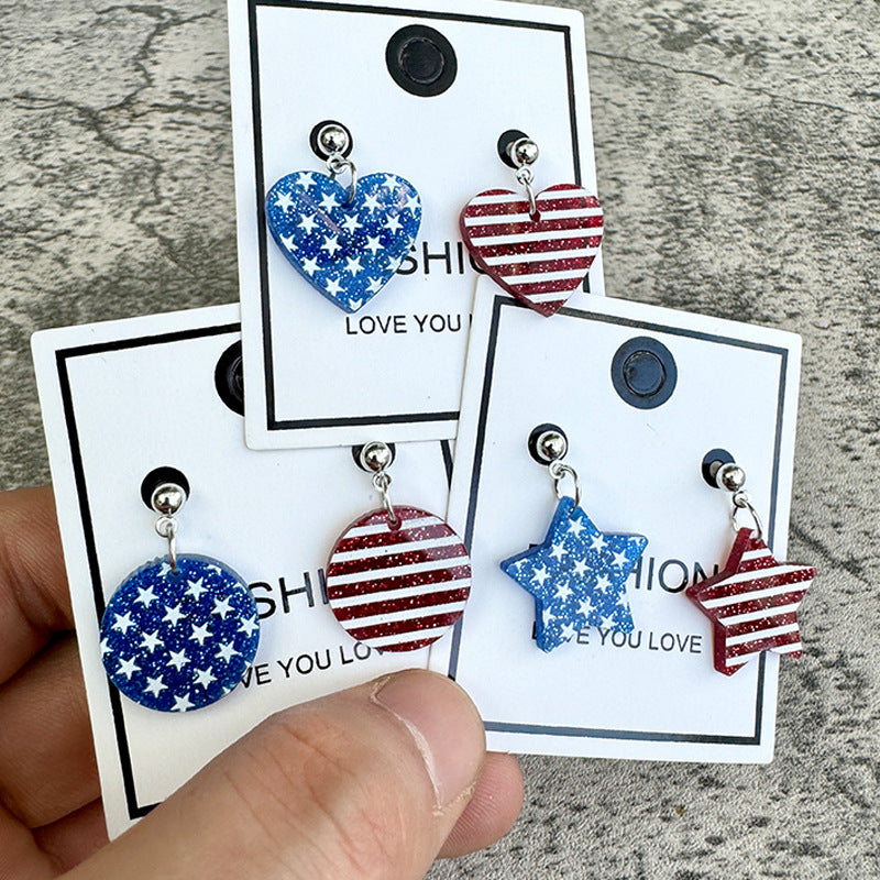 Flag Acrylic Earrings - product image 1