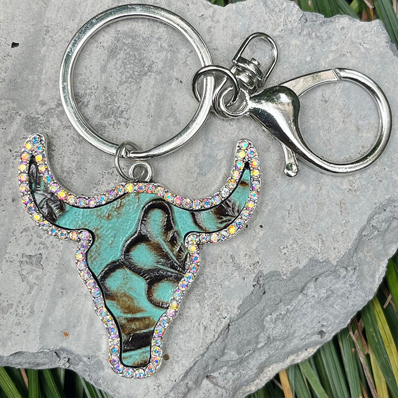 Western Vintage Cow Skull Cross Leather Necklace - product image 2