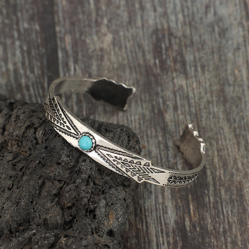 Turquoise Boho Vintage Cross Bracelet - product image 3